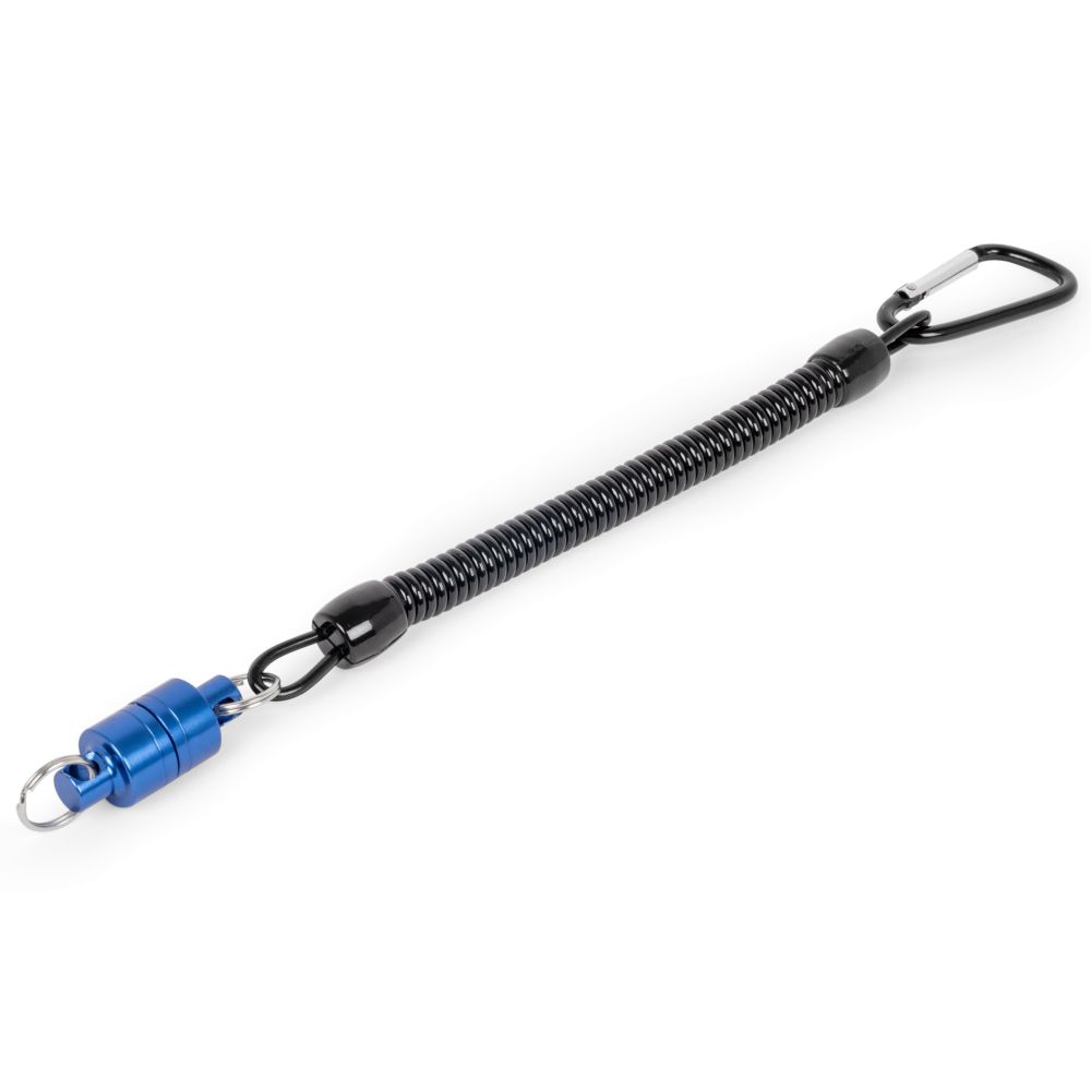 Zebco magnetický klip s pružinou a karabinkou demonic magnetic tool buckle