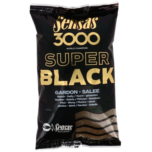 Sensas krmítková směs 3000 Dark Salty (Černé - slané) 1 kg