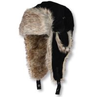 Eiger Ušanka Suede Fur Hat Black-Velikost L