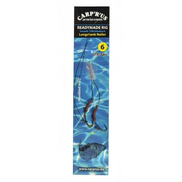 Carp´r´us návazec blowback rig smooth 25 lb-lng háček 8, 2 kusy
