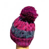 R-SPEKT Kulich MAXI PomPom Beanie Modrovínový (3)