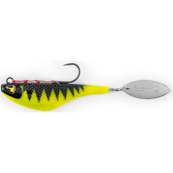 Black Cat Nástraha Mad Flash Spin Tail Shock Perch 14 cm 82 g