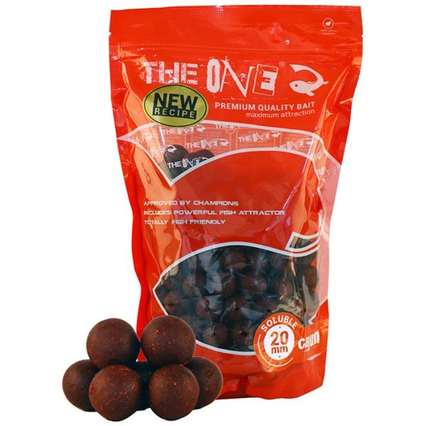 The One Boilies Rozpustné Red Soluble Jahoda Kořeněná Klobása 1 kg