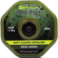 RidgeMonkey Návazcová Šňůrka RM Tec Soft Coated Hooklink 20 m Zelená