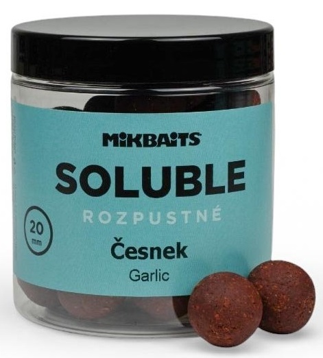 Levně Mikbaits rozpustné boilie soluble česnek 250 ml - 20 mm