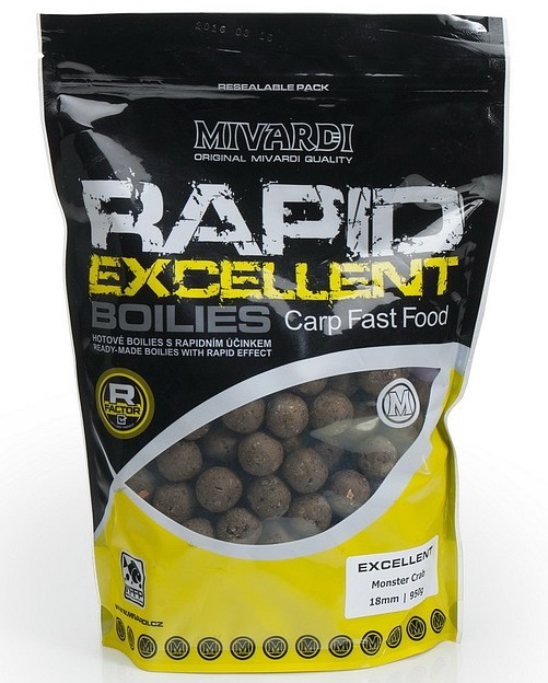 Levně Mivardi boilies rapid excellent 950 g 24 mm-monster crab