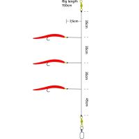 Kinetic Návazec Sabiki Makk Red 150 cm (1)