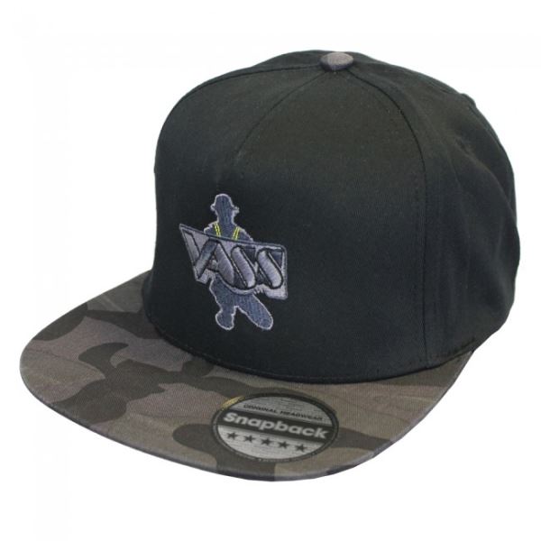 Vass Kšiltovka Snapback Black With Black/Grey Camo Peak