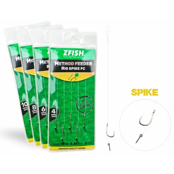 Zfish Návazec Method Feeder Rig Spike FC 10 cm 5 ks