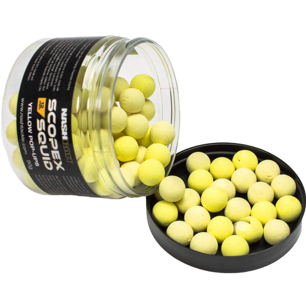 Nash plovoucí boilie scopex squid airball pop ups-12 mm 50 g yellow