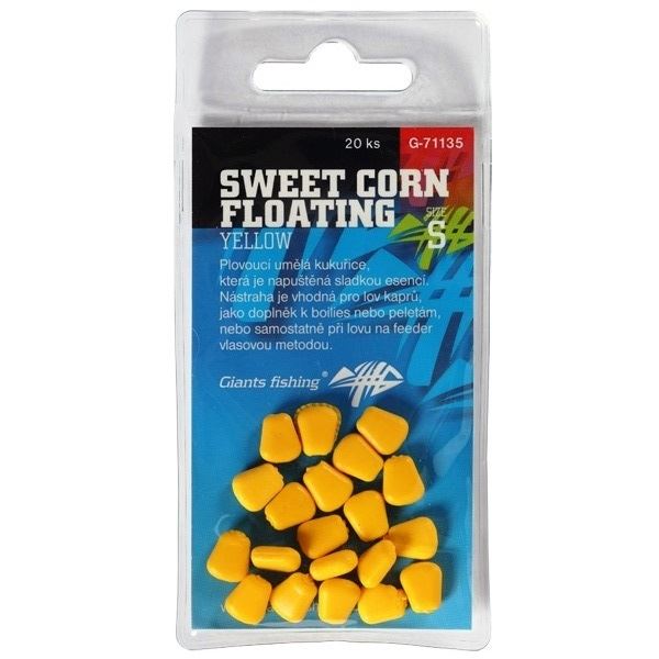 Giants Fishing Umělá Nástraha Sweet Corn Floating Yellow 20 ks