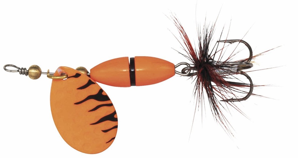 Levně Kinetic třpytka fizz orange/black ribbon - velikost háčku 8 hmotnost 5 g