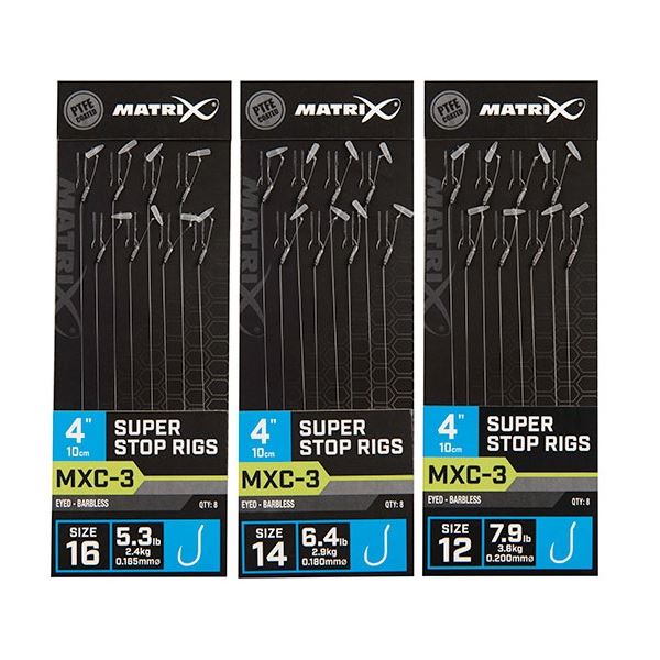 Matrix Návazec MXC-3 4” Super Stop Rigs - Velikost Háčku 16 Nosnost 2,4 kg