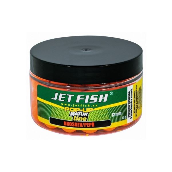 Jet Fish Plovoucí Boilie Pop-Up Natur Line Broskev Pepř