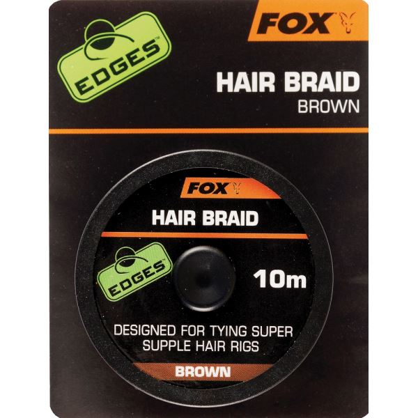 Fox Návazcová Šňůrka Edges Hair Braid Brown 10 m