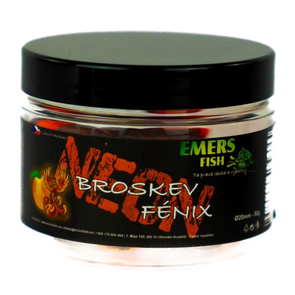 Emersfish Boilie Neonky Broskev Fénix 50 g