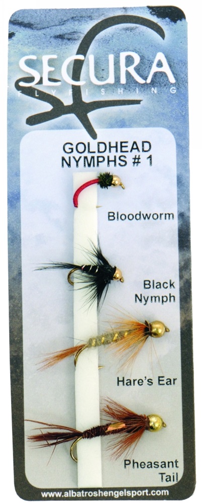 Levně Secura flyfishing mušky goldhead nymphs #1 4 ks