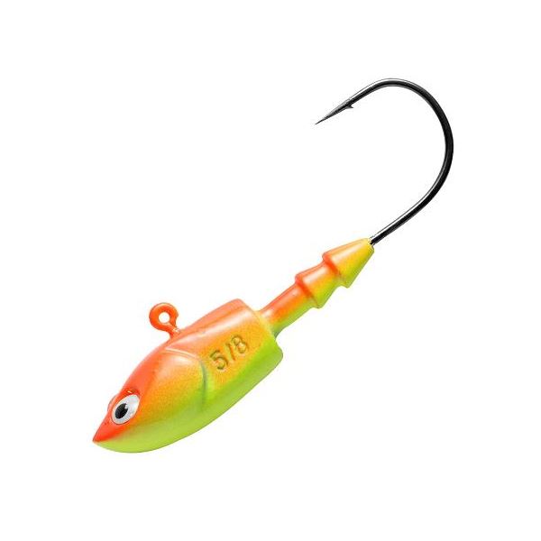 Berkley jiggová hlava jig deep fluo or/y 3 ks 3/0