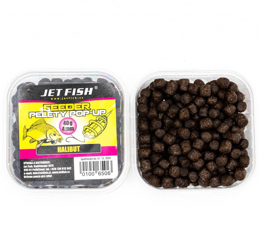 Levně Jet fish měkčené pop-up pelety halibut 40 g - 4 mm