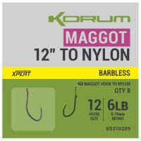 Korum Návazce Xpert Maggot Barbless To Nylon 30 cm - #14 0,17 mm 5 lb