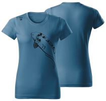Giants Fishing Tričko Dámské Plavající Kapr Modré Giants Fishing Tričko Dámské Plavající Kapr Modré