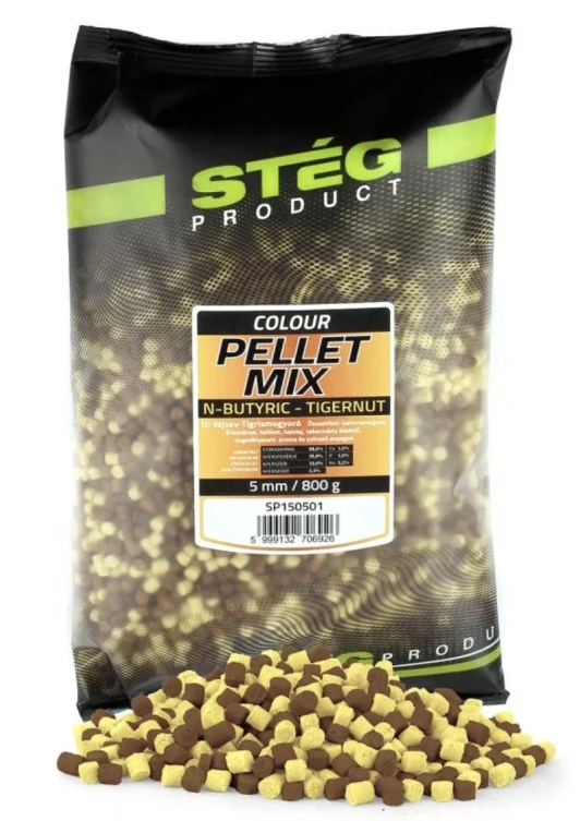 Levně Stég pelety pellet mix 800 g 5 mm - n-butyric tigernut