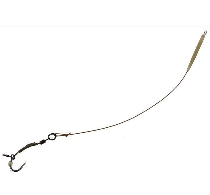 Carp´r´us návazec ready ronnie rig strip-x mat brown 25 lb 2 ks - 4-háček - 4