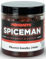 Mikbaits Boilie V Dipu Spiceman Pikantní Švestka 250 ml - 24 mm