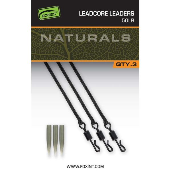 Fox Montáž Naturals Leadcore Leaders 75 cm 3 ks 50 lb