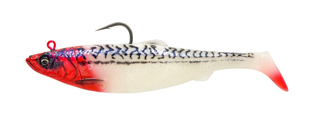 Levně Savage gear gumová nástraha 4d herring big shad sinking red head mackerel 18 cm 112 g