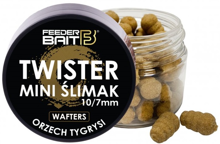 Levně Feederbait twister mini šlimak wafters 11x8 mm 25 ml - tygří ořech