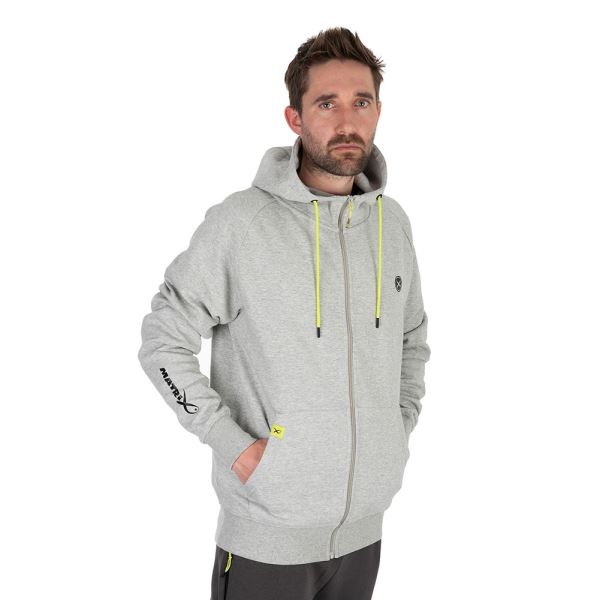 Matrix Mikina Black Edition Full Zip Hoody Marl Grey Lime