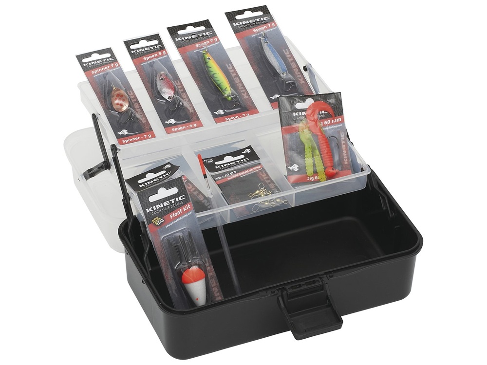 Levně Kinetic set nástrah a příslušenství tackle box kit freshwater