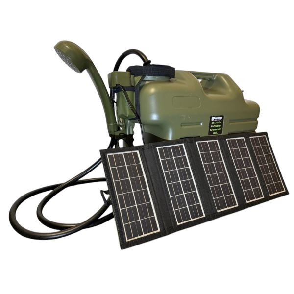 Holdcarp Kanystr Se Sprchou Rechargeable Camping Shower 18L + Solar 10W