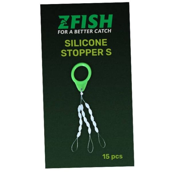 Zfish zarážky silicone stopper Čirá 15 ks