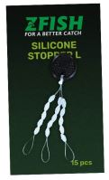 Zfish zarážky silicone stopper Čirá 15 ks (3)