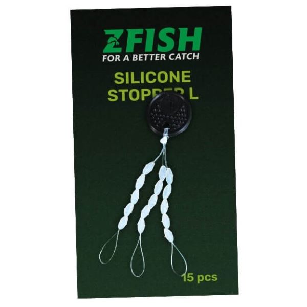 Zfish zarážky silicone stopper Čirá 15 ks