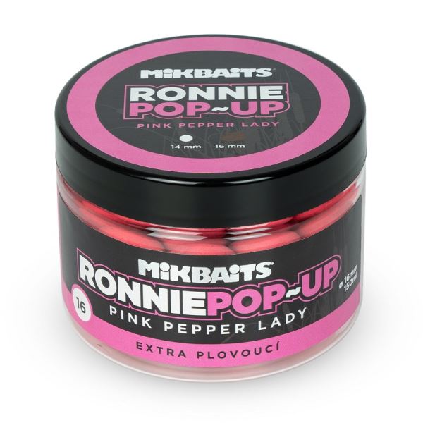 Mikbaits Plovoucí Boilie Ronnie Pink Pepper Lady 150 ml