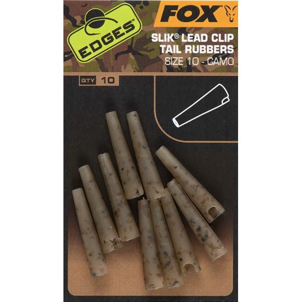 Fox Převleky Edges Camo Silk Lead Clip Tail Rubbers 10 ks Velikost 10