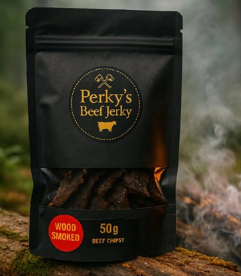 Perky´s jerky sušené hovězí maso beef chipsy (wood smoked) 50 g