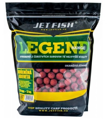 Levně Jet fish boilie legend range kořeněná kreveta - 3 kg 20 mm