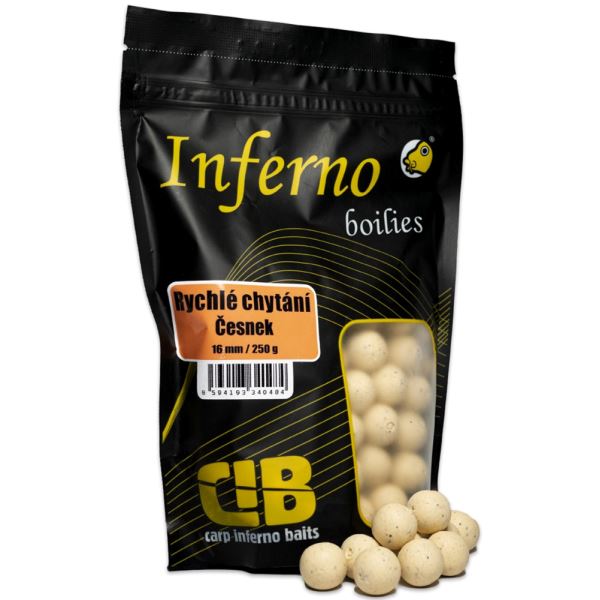 Carp Inferno Boilies Pro Rychlé Chytání 250 g 16 mm Česnek