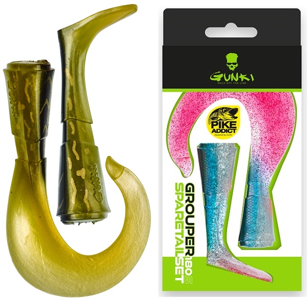 Gunki náhradní ocásky grouper s pike dress gold 18 cm