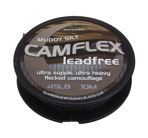 Levně Gardner bezolovnatá šnůrka camflex leadfree 10 m - muddy silt - 65 lb