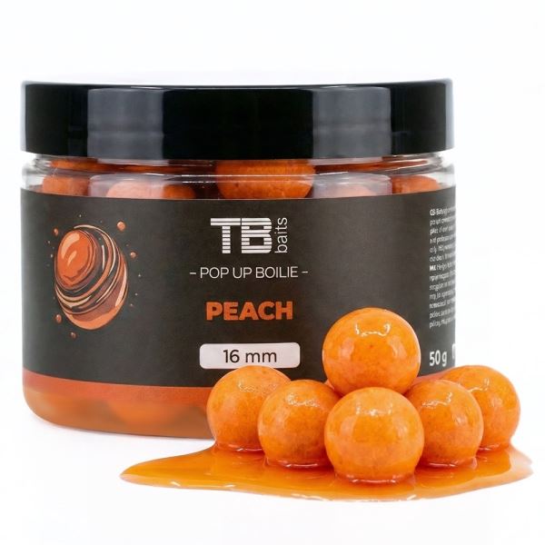 TB Baits Plovoucí Boilie Pop-Up Peach + NHDC 50 g