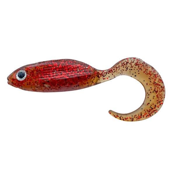 Gunki Gumová nástraha Grubby Gun Brown Sugar Green & Red FLK 7 cm