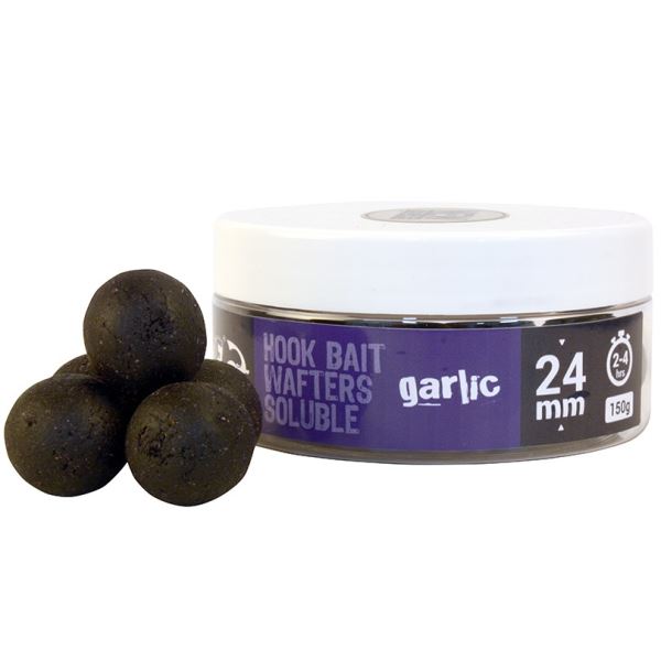 The One Vyvážené Boile Hook Bait Wafters Soluble Purple Česnek