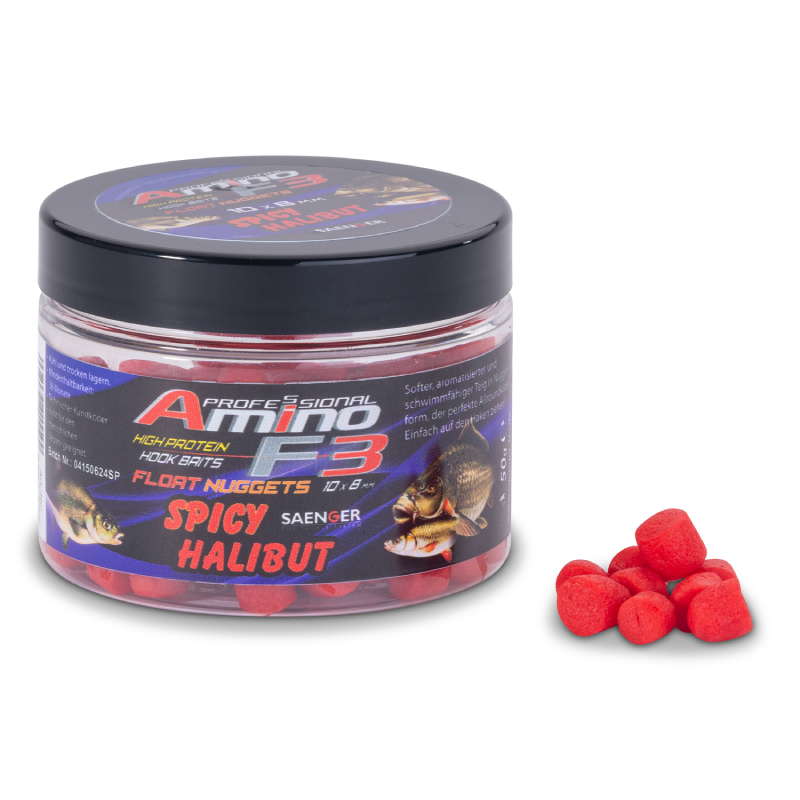 Saenger plovoucí nugetky amino f-3 midi 10x8 mm 50 g - halibut chilli