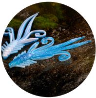 RedBass Gumová Nástraha Nymfa Blue/Silver - XXL 20 cm 33 g