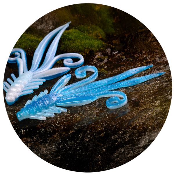 RedBass Gumová Nástraha Nymfa Blue/Silver - XXL 20 cm 33 g